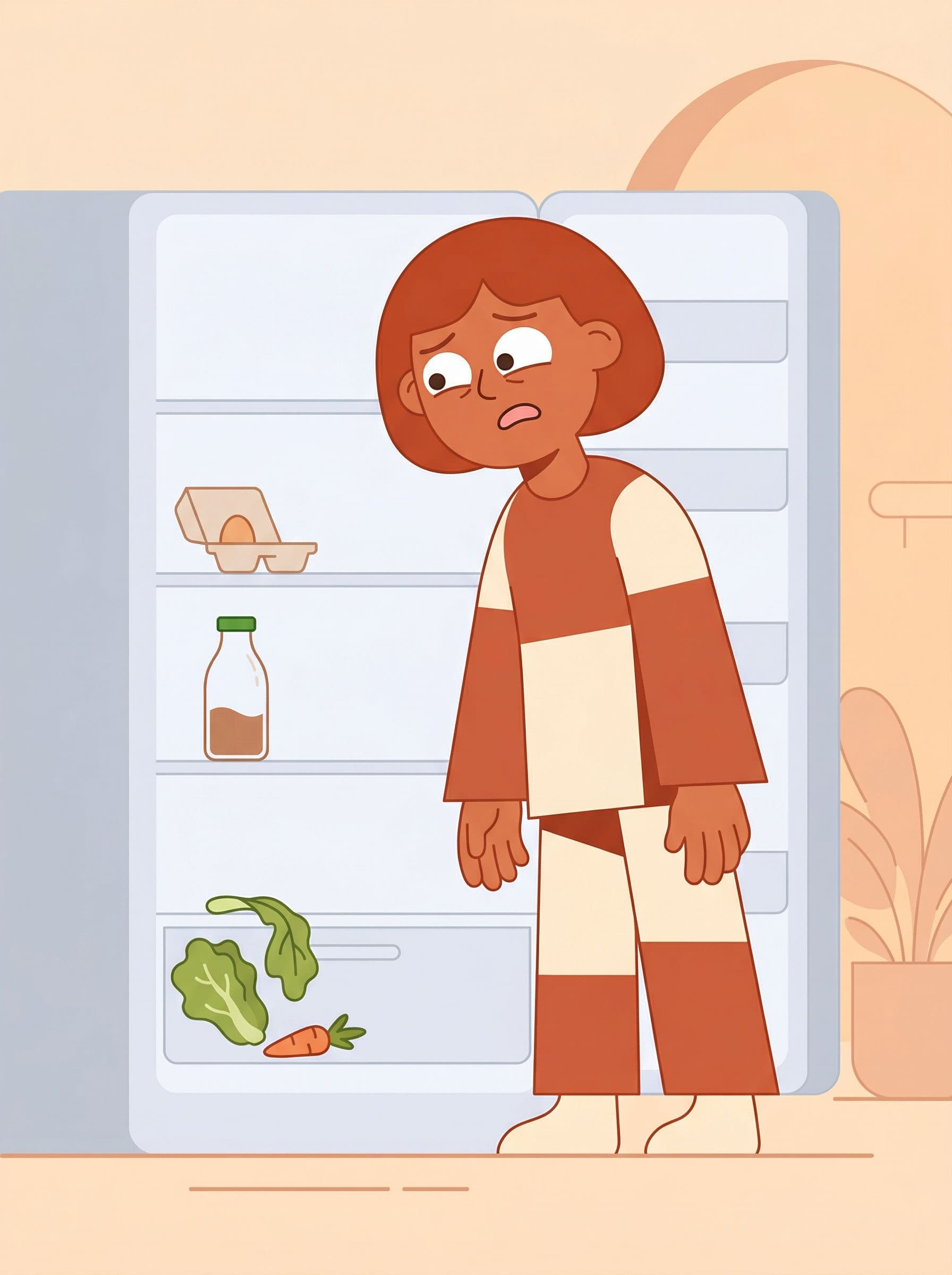 Heladera con ingredientes que no combinan